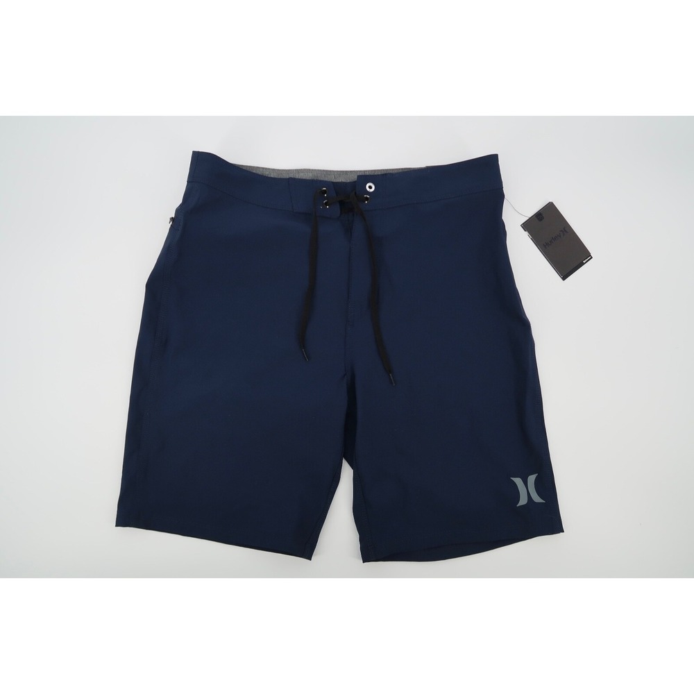 Hurley Board Shorts Mens 30 Solid Navy 20" One And Only Swim Surf Beach New